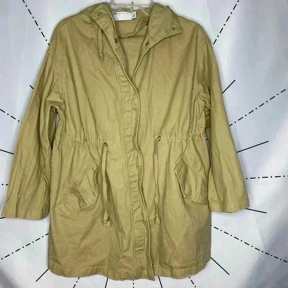 ASOS DESIGN oversized lightweight parka in stone - Picture 3 of 8